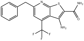 3-amino-6-benzyl-4-(trifluoromethyl)thieno[2,3-b]pyridine-2-carboxamide Structure