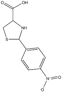 2-(4-NITROPHENYL)-1,3-THIAZOLIDINE-4-CARBOXYLIC ACID,,结构式