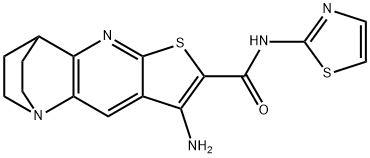 5-amino-N-(1,3-thiazol-2-yl)-7-thia-1,9-diazatetracyclo[9.2.2.0~2,10~.0~4,8~]pentadeca-2,4(8),5,9-tetraene-6-carboxamide|