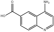 6-Quinolinecarboxylicacid,4-amino-(9CI) 化学構造式