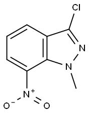 3‐chloro‐1‐methyl‐7‐nitro‐1H‐indazole Struktur