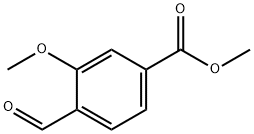 4-ホルミル-3-メトキシ安息香酸メチル 化学構造式