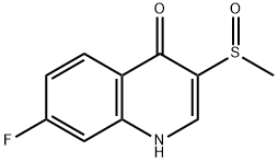 7-フルオロ-3-メタンスルフィニル-1H-キノリン-4-オン 化学構造式