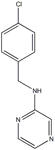 N-[(4-chlorophenyl)methyl]pyrazin-2-amine Struktur