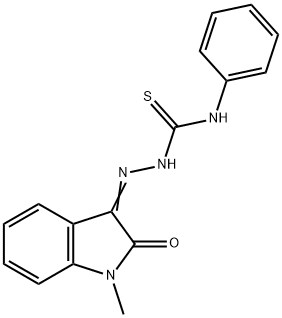 1-methyl-1H-indole-2,3-dione 3-(N-phenylthiosemicarbazone) Struktur
