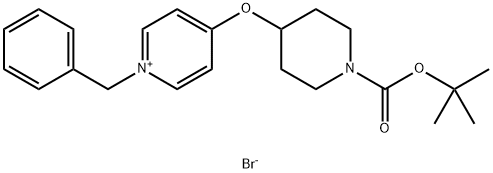 1-苄基-4-((1-(叔丁氧基羰基)哌啶-4-基)氧基)吡啶-1-鎓溴化物,845305-82-0,结构式
