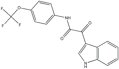2-(1H-indol-3-yl)-2-oxo-N-[4-(trifluoromethoxy)phenyl]acetamide 化学構造式