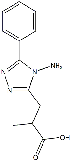 3-(4-amino-5-phenyl-4H-1,2,4-triazol-3-yl)-2-methylpropanoic acid Struktur