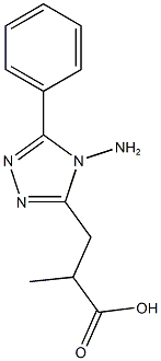 3-(4-amino-5-phenyl-4H-1,2,4-triazol-3-yl)-2-methylpropanoic acid 化学構造式