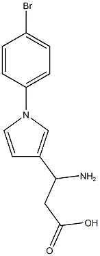 3-amino-3-[1-(4-bromophenyl)-1H-pyrrol-3-yl]propanoic acid Structure