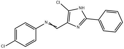 (1E)-1-(5-chloro-2-phenyl-1H-imidazol-4-yl)-N-(4-chlorophenyl)methanimine Struktur