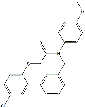 N-benzyl-2-[(4-chlorophenyl)sulfanyl]-N-(4-methoxyphenyl)acetamide|