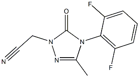 2-[4-(2,6-difluorophenyl)-3-methyl-5-oxo-4,5-dihydro-1H-1,2,4-triazol-1-yl]acetonitrile,,结构式