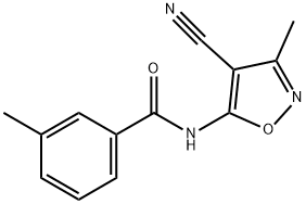 N-(4-cyano-3-methyl-1,2-oxazol-5-yl)-3-methylbenzamide Struktur