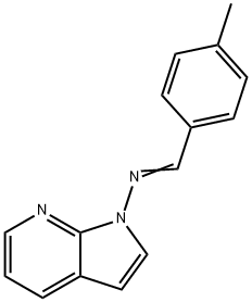 (E)-N-(1H-吡咯并[2,3-B]吡啶-1-基)-1-(对甲苯基)甲亚胺,861212-75-1,结构式