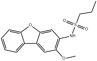 N-{4-methoxy-8-oxatricyclo[7.4.0.0^{2,7}]trideca-1(9),2(7),3,5,10,12-hexaen-5-yl}propane-1-sulfonamide Struktur