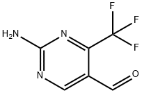 2-アミノ-4-(トリフルオロメチル)ピリミジン-5-カルブアルデヒド 化学構造式