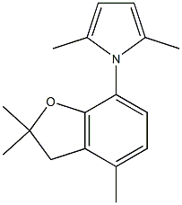 2,5-dimethyl-1-(2,2,4-trimethyl-2,3-dihydro-1-benzofuran-7-yl)-1H-pyrrole 结构式