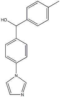 [4-(1H-imidazol-1-yl)phenyl](4-methylphenyl)methanol 化学構造式