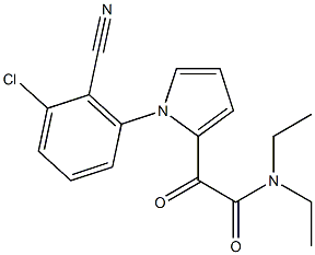 2-[1-(3-chloro-2-cyanophenyl)-1H-pyrrol-2-yl]-N,N-diethyl-2-oxoacetamide 结构式