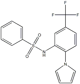 N-[2-(1H-pyrrol-1-yl)-5-(trifluoromethyl)phenyl]benzenesulfonamide,,结构式