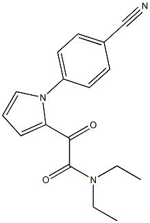 2-[1-(4-cyanophenyl)-1H-pyrrol-2-yl]-N,N-diethyl-2-oxoacetamide Structure