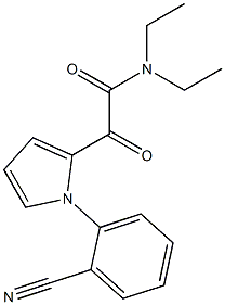 2-[1-(2-cyanophenyl)-1H-pyrrol-2-yl]-N,N-diethyl-2-oxoacetamide Structure