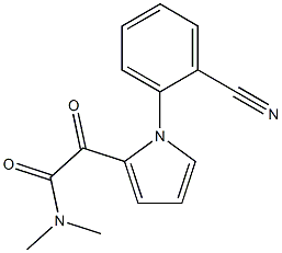 2-[1-(2-cyanophenyl)-1H-pyrrol-2-yl]-N,N-dimethyl-2-oxoacetamide Struktur