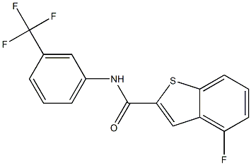 4-fluoro-N-[3-(trifluoromethyl)phenyl]-1-benzothiophene-2-carboxamide Structure