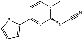 {[(2Z)-1-methyl-4-(thiophen-2-yl)-1,2-dihydropyrimidin-2-ylidene]amino}formonitrile Structure