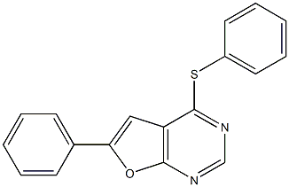 6-phenyl-4-(phenylsulfanyl)furo[2,3-d]pyrimidine Structure