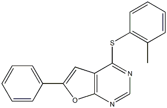 2-methylphenyl 6-phenylfuro[2,3-d]pyrimidin-4-yl sulfide