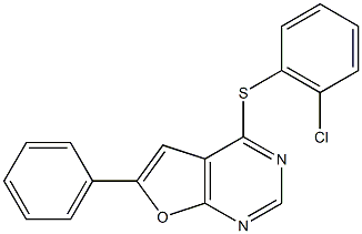 2-chlorophenyl 6-phenylfuro[2,3-d]pyrimidin-4-yl sulfide