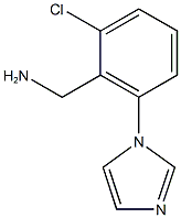 [2-chloro-6-(1H-imidazol-1-yl)phenyl]methanamine Structure