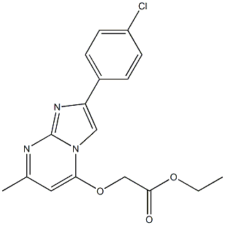 ethyl 2-{[2-(4-chlorophenyl)-7-methylimidazo[1,2-a]pyrimidin-5-yl]oxy}acetate Structure
