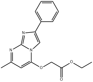 ethyl 2-[(7-methyl-2-phenylimidazo[1,2-a]pyrimidin-5-yl)oxy]acetate Struktur