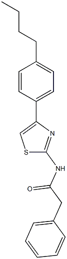 N-[4-(4-butylphenyl)-1,3-thiazol-2-yl]-2-phenylacetamide Structure