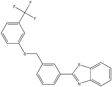 2-[3-({[3-(trifluoromethyl)phenyl]sulfanyl}methyl)phenyl]-1,3-benzothiazole Structure