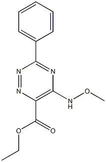 ethyl 5-(methoxyamino)-3-phenyl-1,2,4-triazine-6-carboxylate 化学構造式