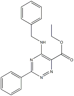 ethyl 5-(benzylamino)-3-phenyl-1,2,4-triazine-6-carboxylate 化学構造式