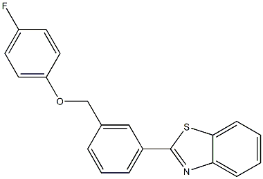 2-{3-[(4-fluorophenoxy)methyl]phenyl}-1,3-benzothiazole 结构式