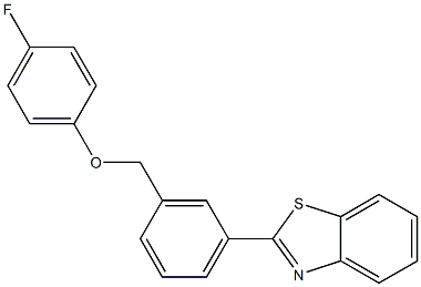 2-{3-[(4-fluorophenoxy)methyl]phenyl}-1,3-benzothiazole,,结构式