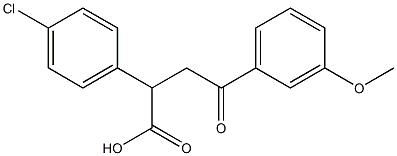 2-(4-chlorophenyl)-4-(3-methoxyphenyl)-4-oxobutanoic acid Struktur