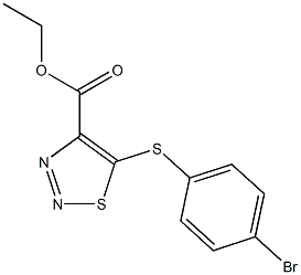 ethyl 5-[(4-bromophenyl)sulfanyl]-1,2,3-thiadiazole-4-carboxylate Structure