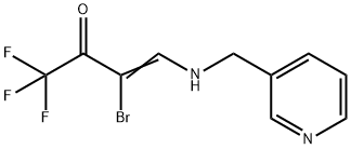 (3Z)-3-bromo-1,1,1-trifluoro-4-{[(pyridin-3-yl)methyl]amino}but-3-en-2-one Structure