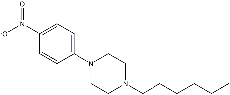 1-hexyl-4-(4-nitrophenyl)piperazine Struktur