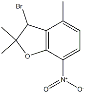 3-bromo-2,2,4-trimethyl-7-nitro-2,3-dihydro-1-benzofuran 化学構造式