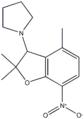 1-(2,2,4-trimethyl-7-nitro-2,3-dihydro-1-benzofuran-3-yl)pyrrolidine Structure