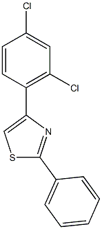 4-(2,4-dichlorophenyl)-2-phenyl-1,3-thiazole,,结构式