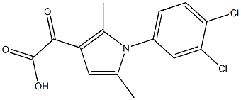 2-[1-(3,4-dichlorophenyl)-2,5-dimethyl-1H-pyrrol-3-yl]-2-oxoacetic acid 化学構造式